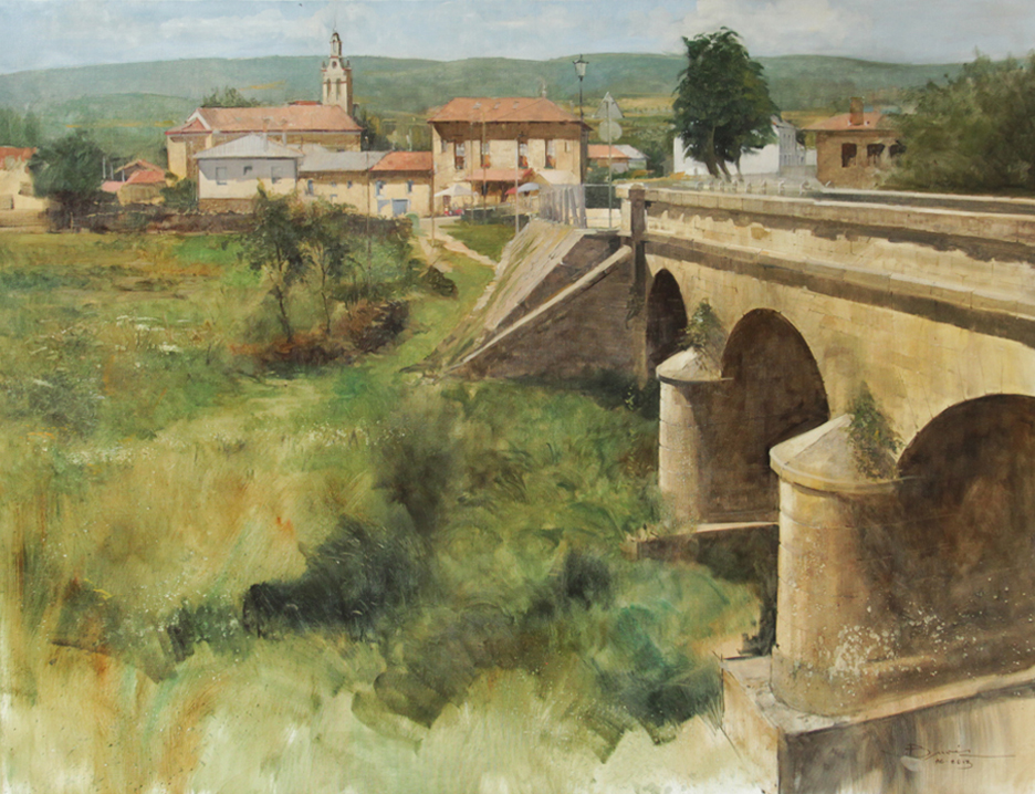 Raul Gil Burés “Puente” Óleo 89×116 cm Pintura In Situ 2013 Segundo Premio